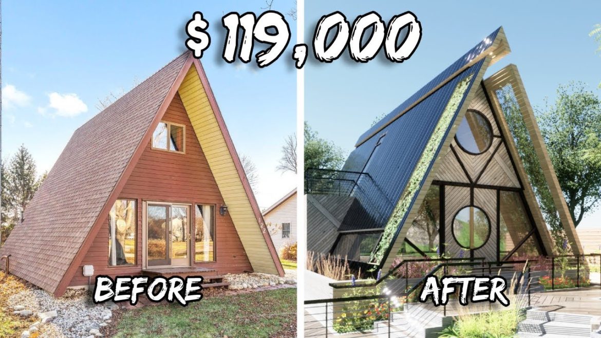 What would an old $119,000 A-frame house look like with a modern-day design?