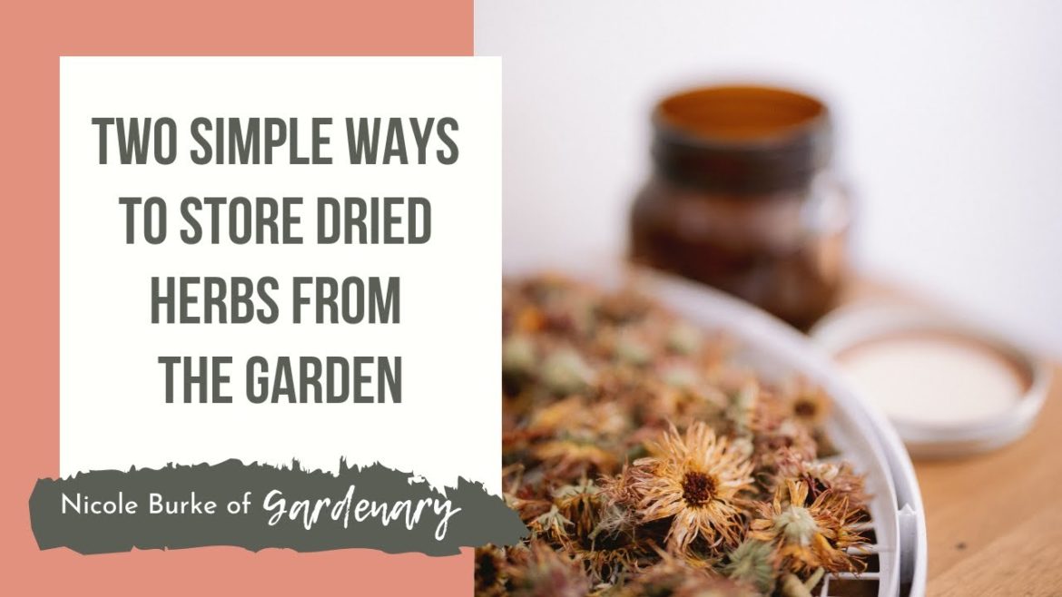 Two Simple Ways to Store Dried Herbs from the Garden