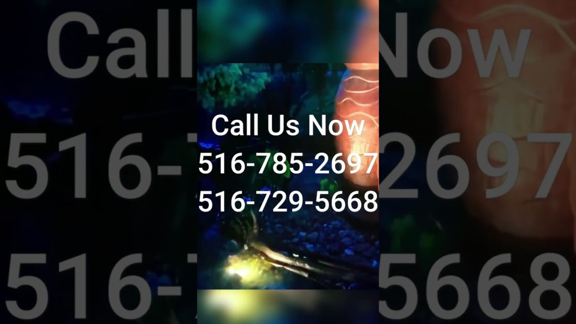 Front Yard stacked slate Urns With lights | Aquascape Fountains