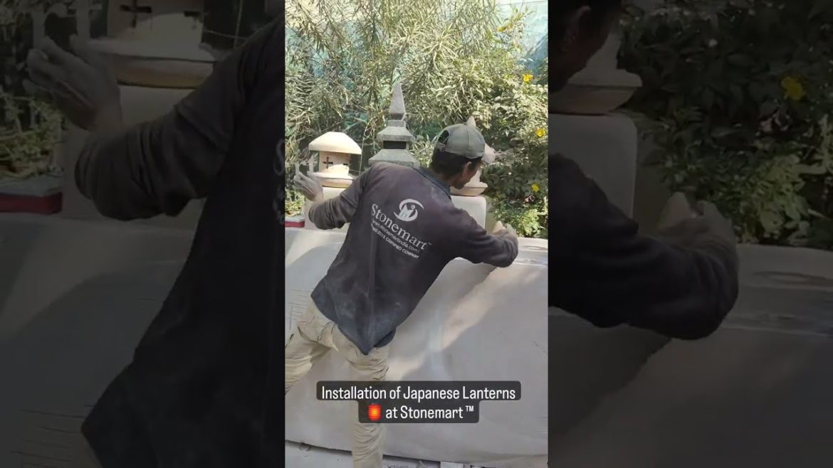 INSTALLATION OF JAPANESE LANTERN OR LAMP FOR YOUR ZEN GARDEN AT STONEMART™ #zen #zengarden INSTALLATION OF JAPANESE LANTERN OR LAMP FOR YOUR ZEN GARDEN AT STONEMART™ #zen #zengarden