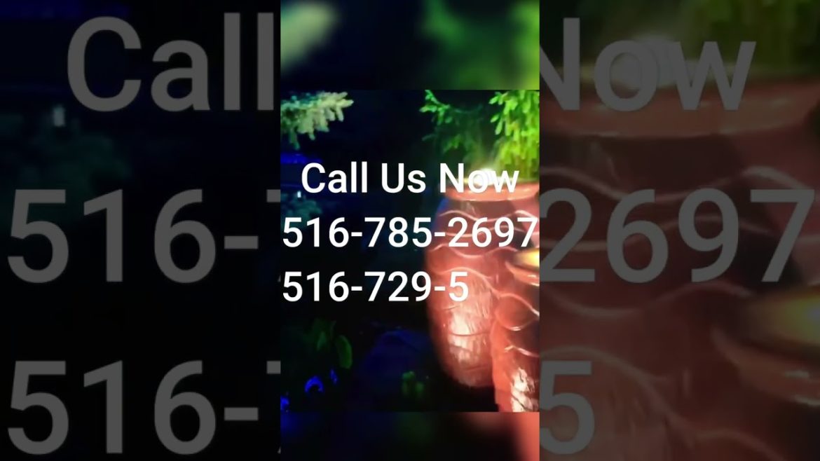 Dream Backyard - Stacked Slate Urns with cozy lights - #aquascape