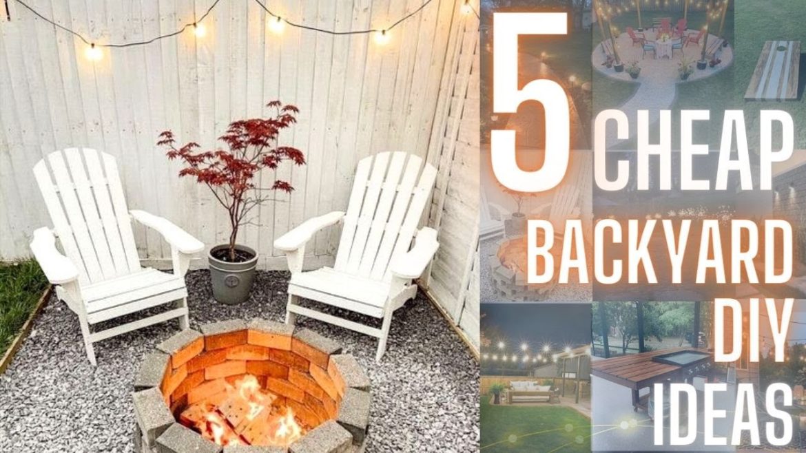 5 Cheap Backyard DIY Ideas | DIY Cheap Backyard Makeover Ideas | Cheap Backyard Firepit ideas