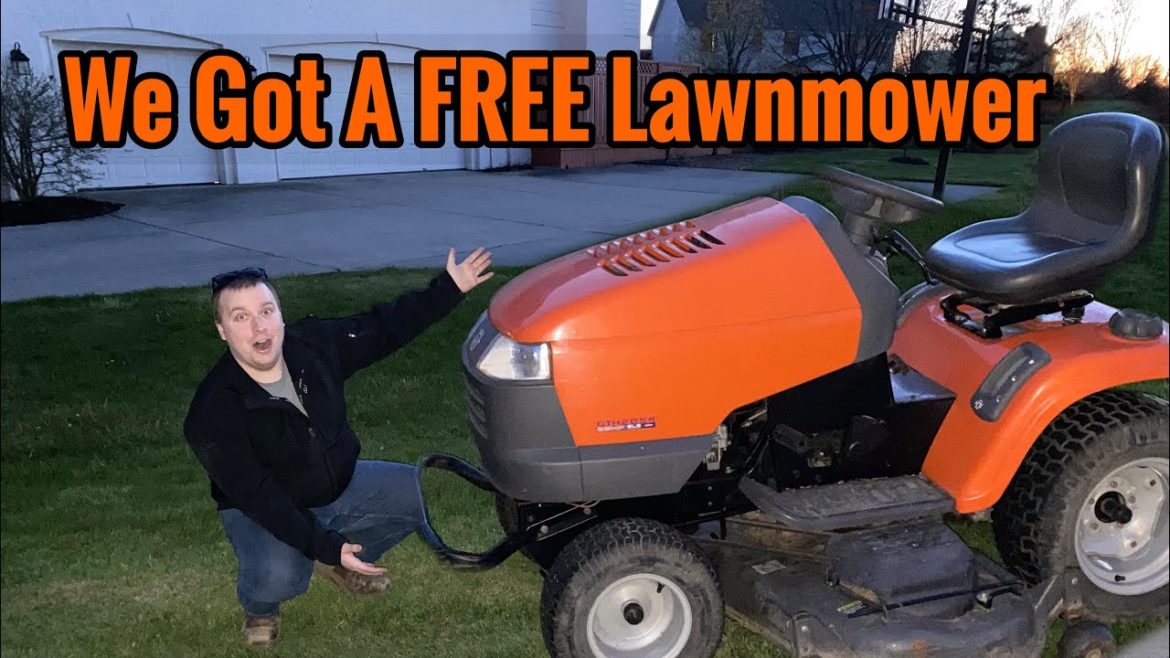We Got A FREE Lawnmower For Our Backyard Garden!