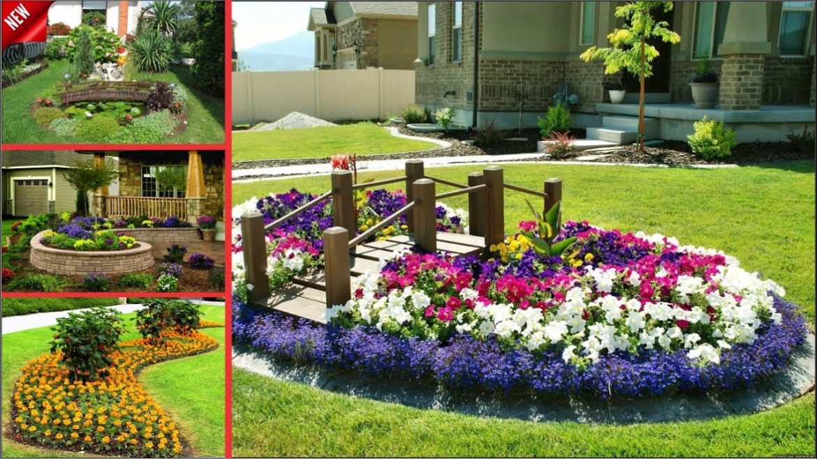 Modern Amazing Front Yard Flower Bed Ideas | DIY Garden Ideas | Flower Bed Makeover Design Ideas