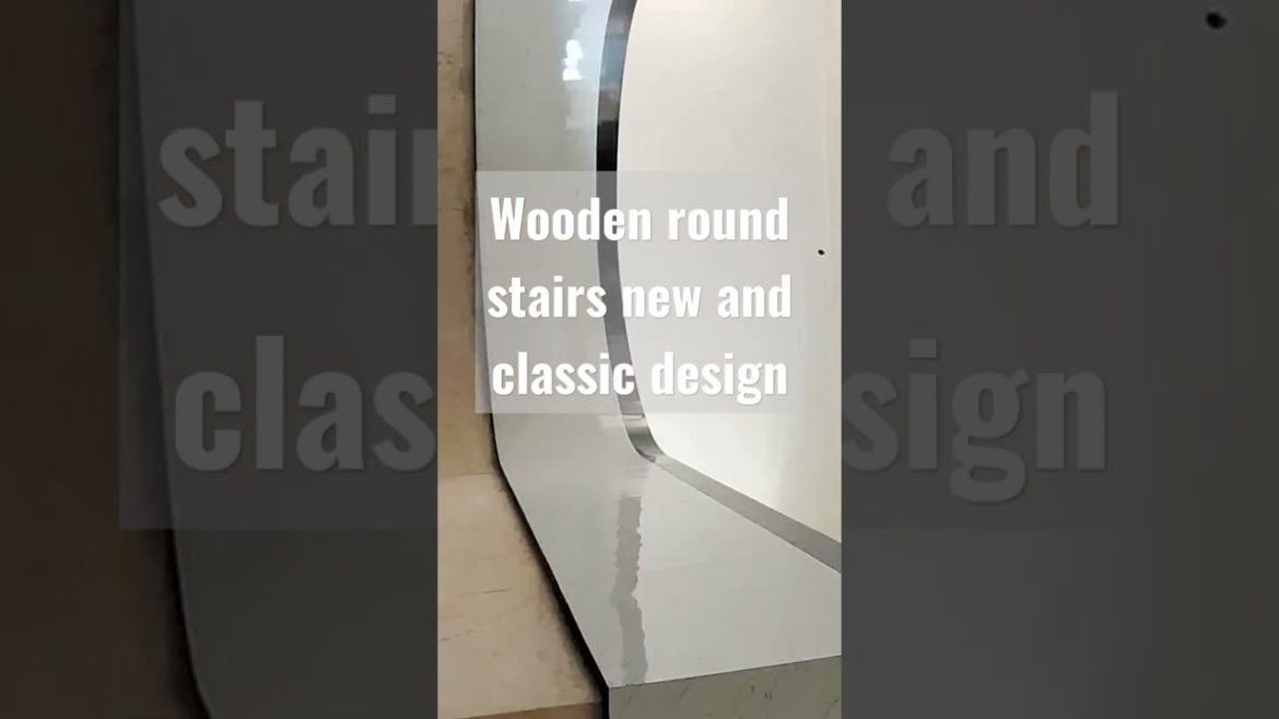 wooden round stairs in new classic design #woodendesign #youtubeshortsindia