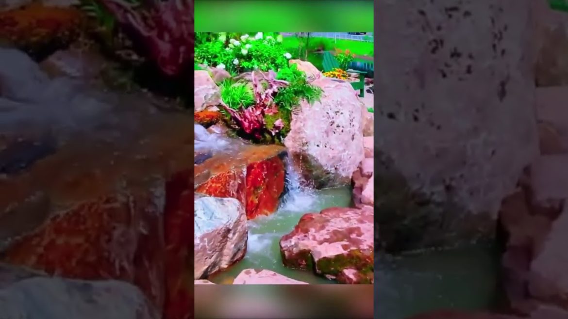 Large pond with Waterfall and Fish Cave #landscapedesign #ponds