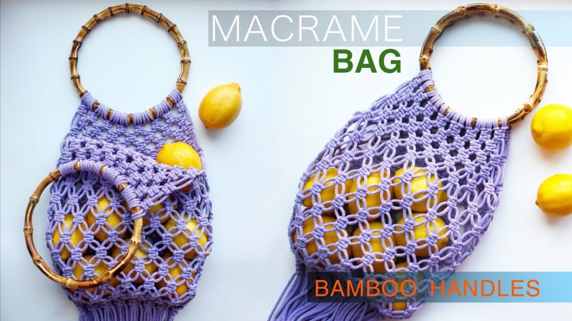 DIY: Macrame Bag Tutorial | bamboo handles | How to make macrame bag DIY: Macrame Bag Tutorial | bamboo handles | How to make macrame bag