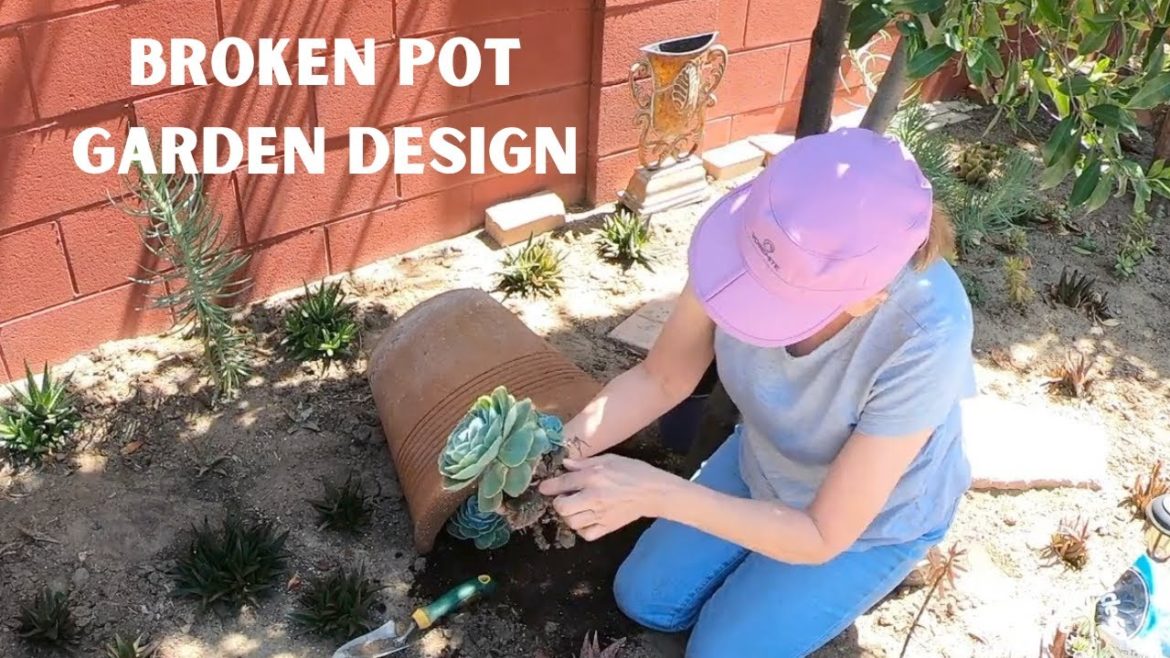 Broken Pot Garden Design | Planting Succulents Outdoors