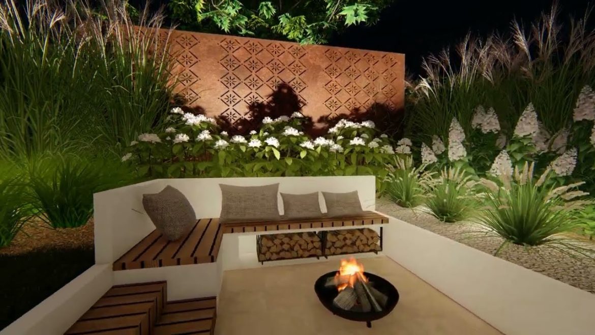 Garden Lighting / Living Garden Design with Pool / Garden in the City, Garden Design on Sketchup