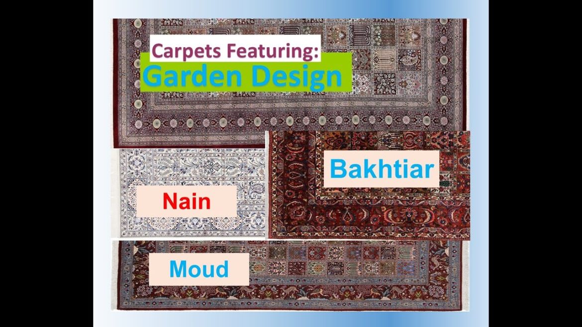 Home Decor Ideas: GARDEN DESIGN Rugs - 4 Examples of Tile Pattern Persian Carpets feat. 900kpsi Qum