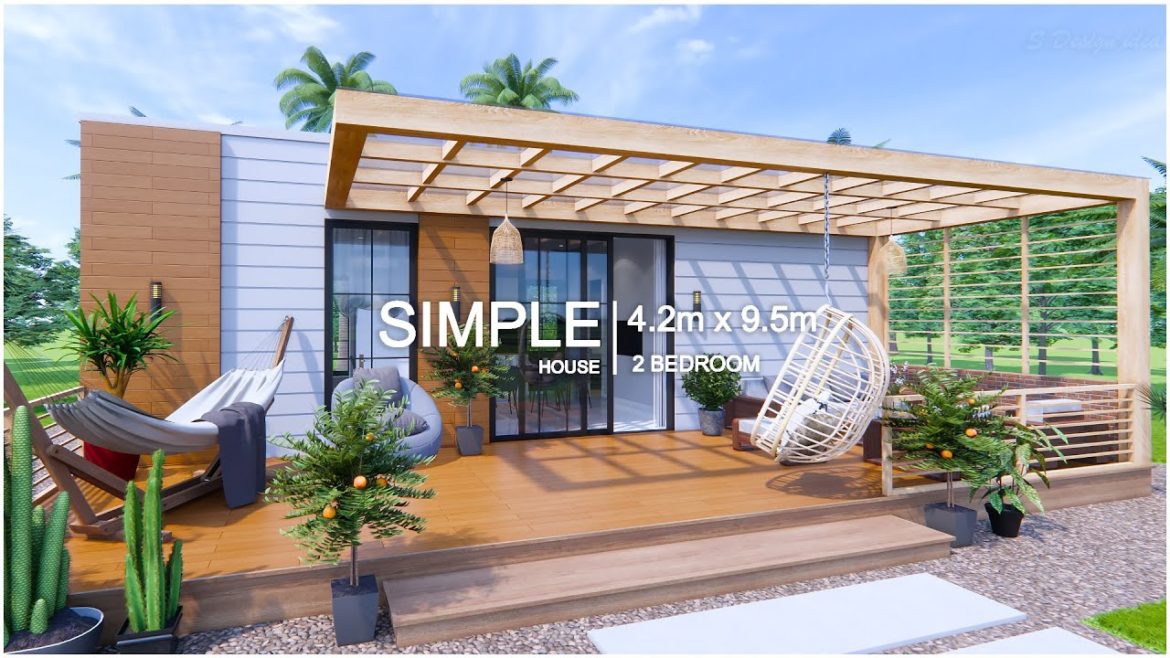 Beautiful Simple House | House Design 4.2m x 9.5m with 2Bedroom Beautiful Simple House | House Design 4.2m x 9.5m with 2Bedroom