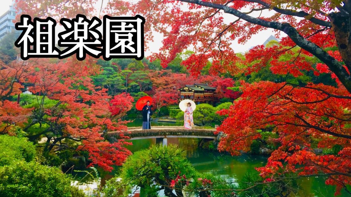 [4K ]🇯🇵Autumn in THE SORAKUEN  KOBE Japanese Garden || 祖楽園ジャパニーズガーデン || Relaxing nature #Japan