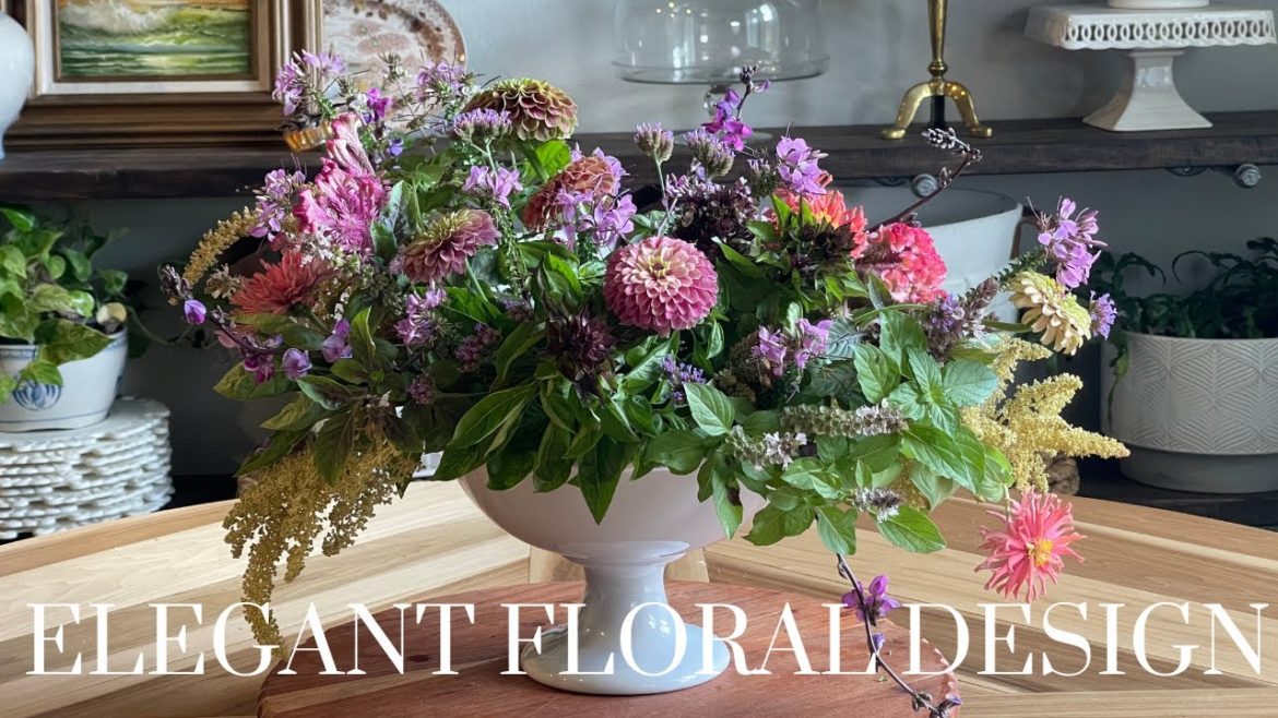 ELEGANT Flower Arrangement 🌷🌷🌷 || Cut Flower Garden Design || Flower Arranging Tutorial
