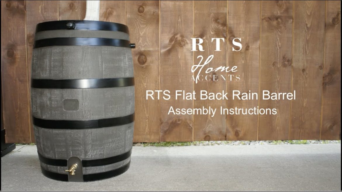 Flat Back Brass Spigot Rain Barrel Assembly