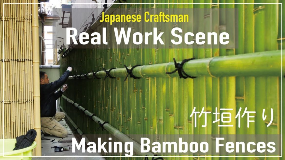 (Project.7) Making a bamboo fence in a private home in Kyoto.