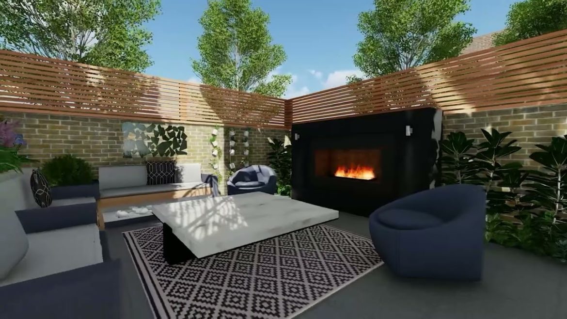 Regents Park, London,  Contemporary Small Garden Design