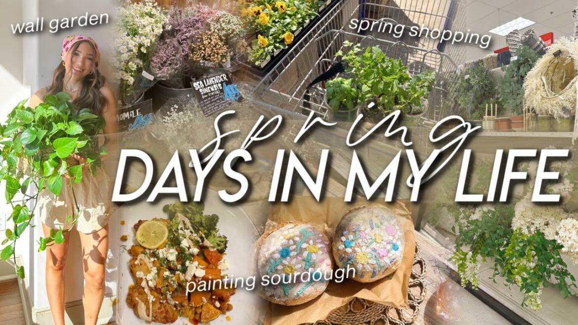 SPRING DAYS IN MY LIFE | spring shopping, creating an apartment wall garden, & painting sourdough!