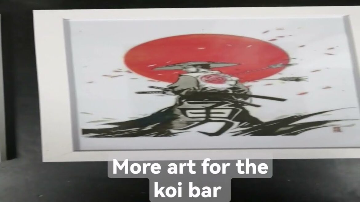some more homemade Japanese art for the koi bar #koipond