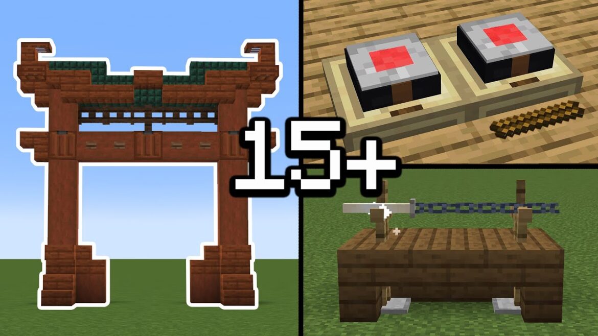 15+ JAPANESE Build Hacks in Minecraft!