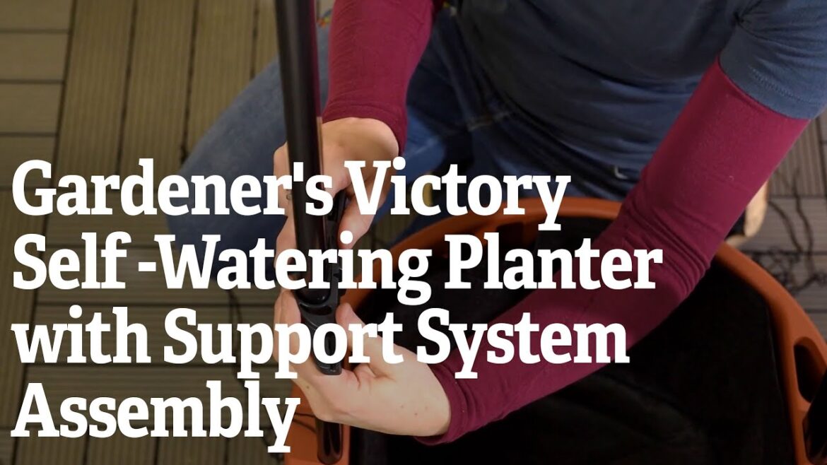 Gardener’s Victory Self Watering Planter with Support System Assembly Gardener's Victory Self Watering Planter with Support System Assembly