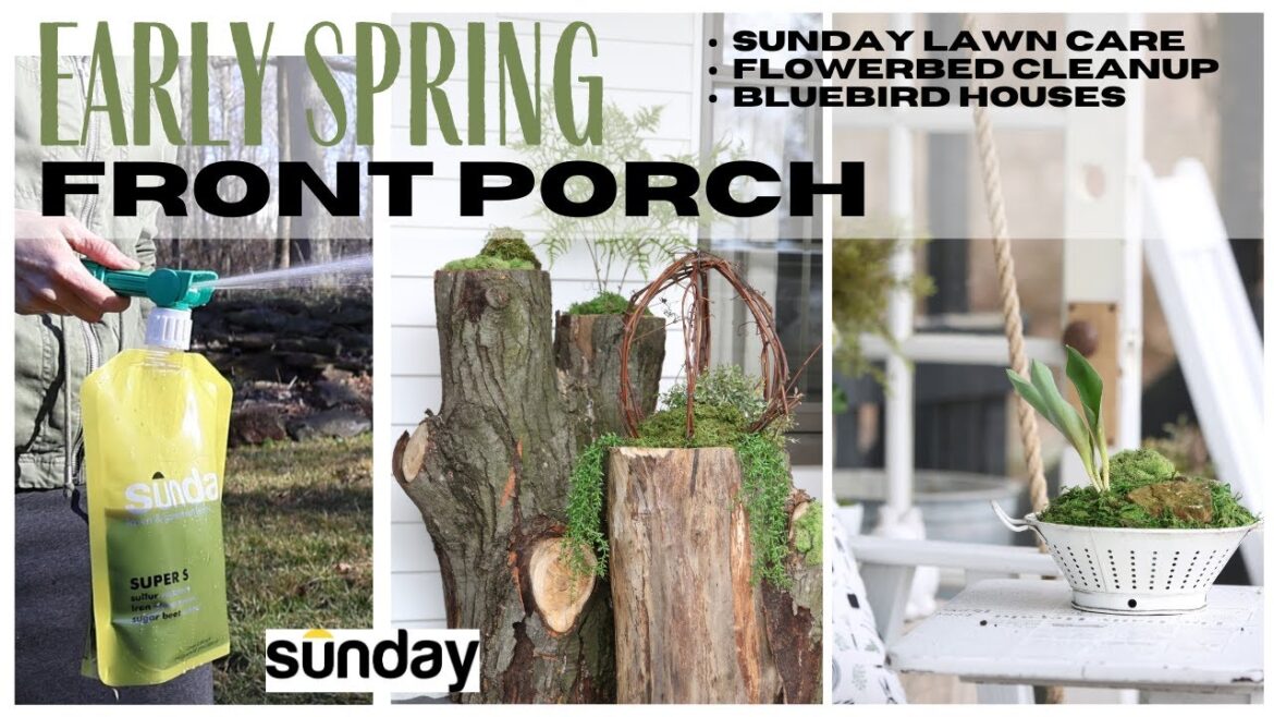 Early Spring Porch Decor ~ Sunday Lawn Care Products ~ DIY Bluebird Houses ~ Moss Planters Early Spring Porch Decor ~ Sunday Lawn Care Products ~ DIY Bluebird Houses ~ Moss Planters