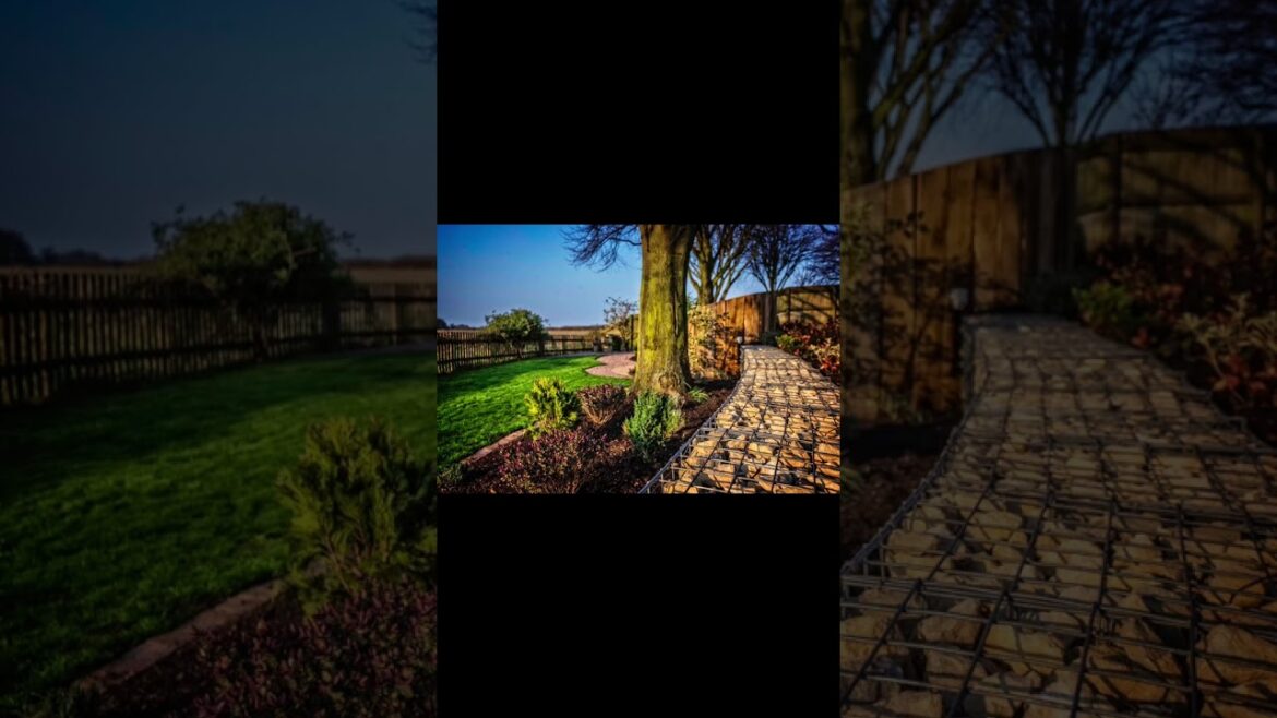 Elegant Garden Design - Gardening On Another Level - Gabions Construction #shorts