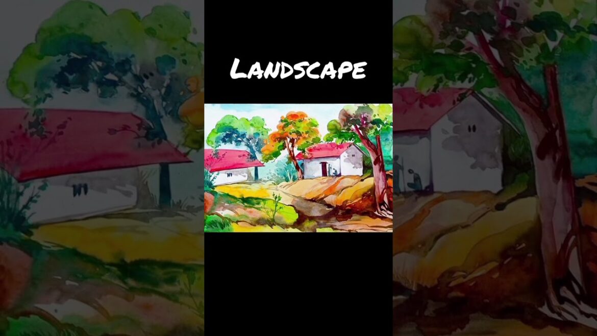 |New Painting| Landscape #shorts #yt_shorts @NISHAGIROH |New Painting| Landscape #shorts #yt_shorts @NISHAGIROH