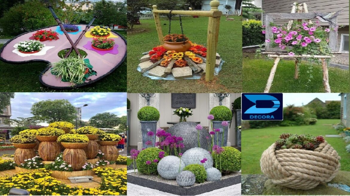 Garden Creative Ideas | Creative Gardening Ideas | Pebble Stone Craft Ideas | Tyre Craft Ideas Garden Creative Ideas | Creative Gardening Ideas | Pebble Stone Craft Ideas | Tyre Craft Ideas