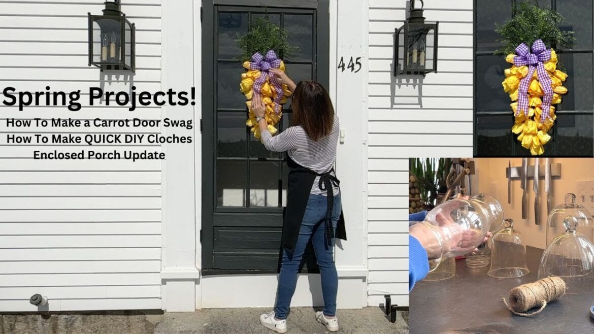 Getting ready for Spring, How to make a carrot door decoration out of tulips, Quick DIY cloches Getting ready for Spring, How to make a carrot door decoration out of tulips, Quick DIY cloches