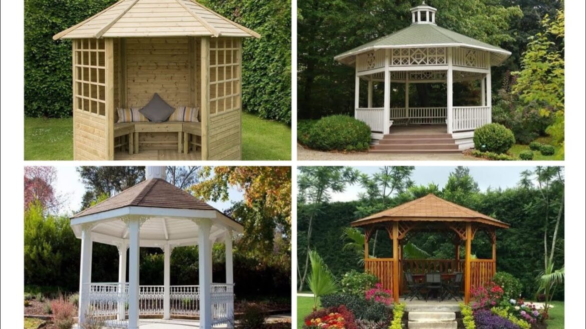 latest garden gazebo design | Garden sitting place | Backyard gazebo ideas | sitting corner
