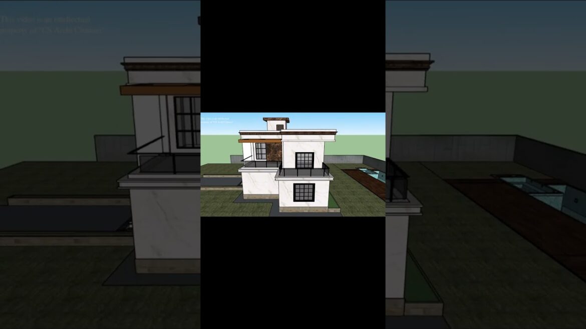 Architectural Box type 2 storey House Design with terrace & front yard pool #shorts #home #house Architectural Box type 2 storey House Design with terrace & front yard pool #shorts #home #house