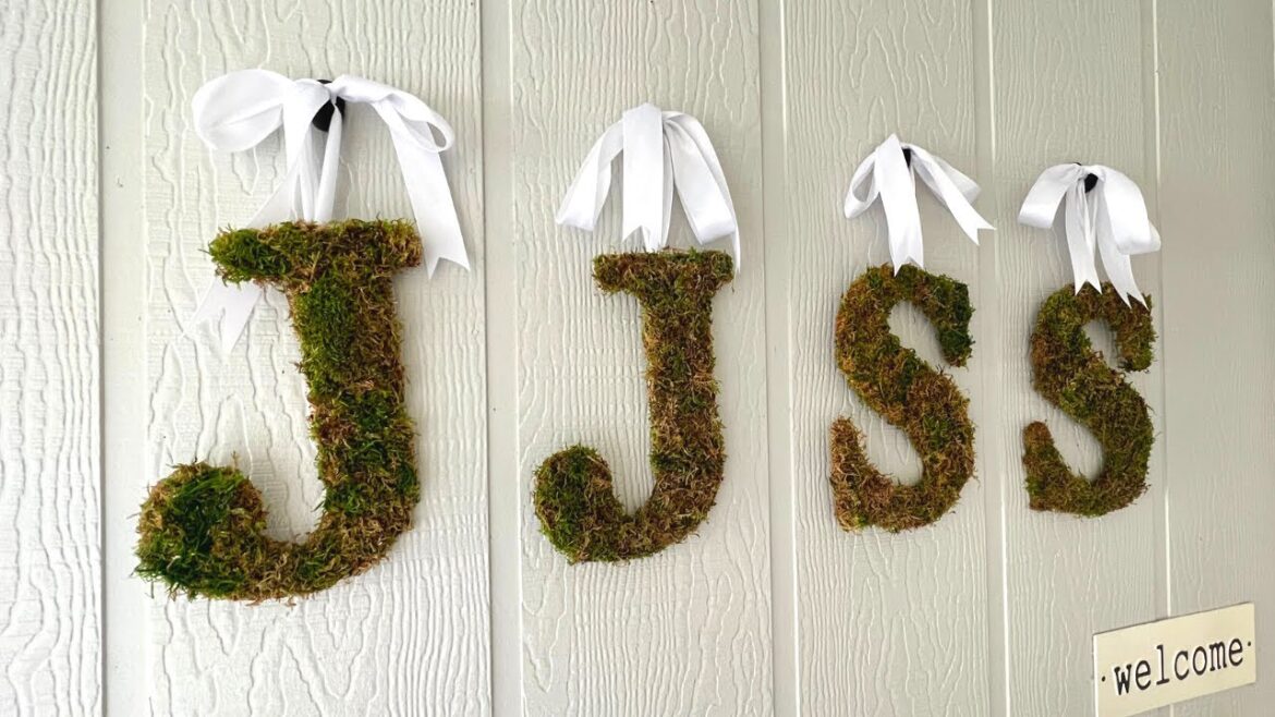 DIY Moss Letters! Cute Pottery Barn Dupe 💗 :: Front Porch Decorating Ideas!