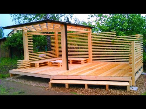 Buildings for recreation on a garden plot or backyard: arbors made of wood in various styles! Buildings for recreation on a garden plot or backyard: arbors made of wood in various styles!