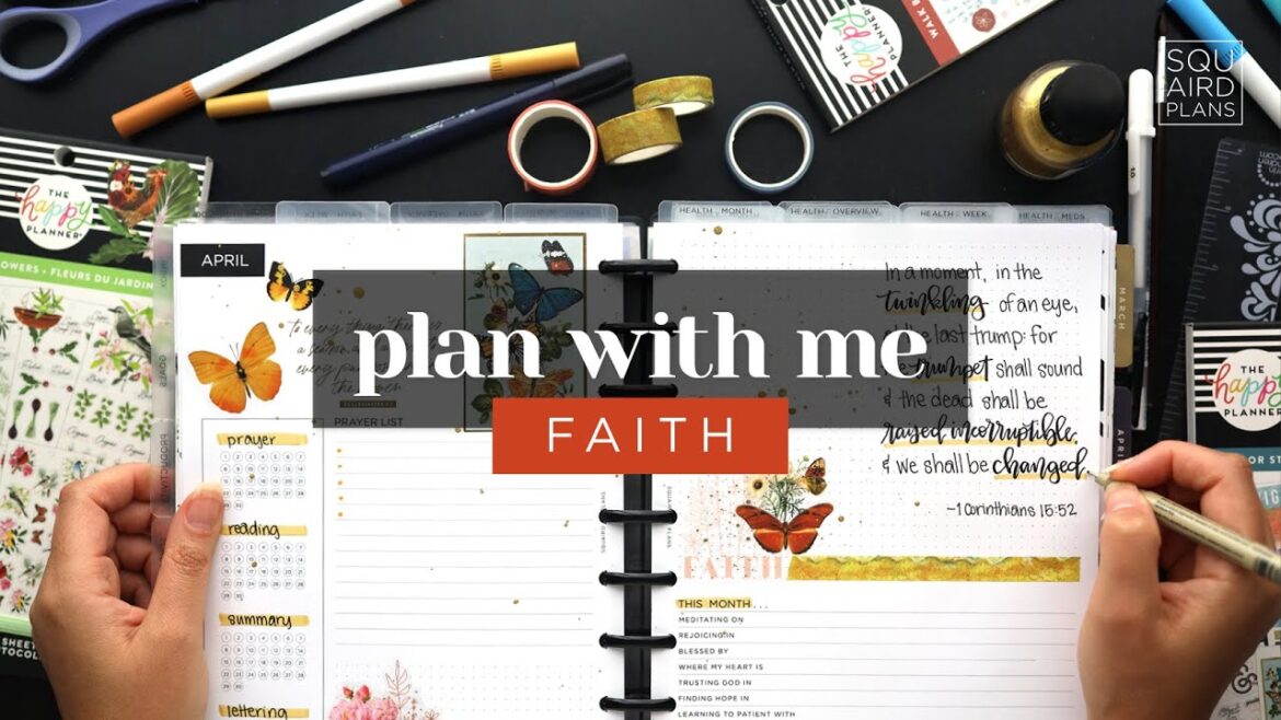 FAITH PLAN WITH ME :: APRIL CLASSIC HAPPY PLANNER SETUP (MONTHLY & WEEKLY LAYOUTS)