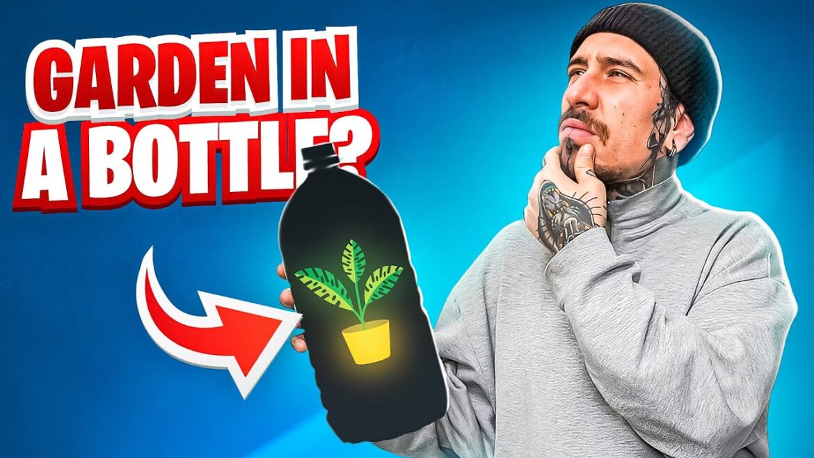 DIY vertical garden using plastic bottles