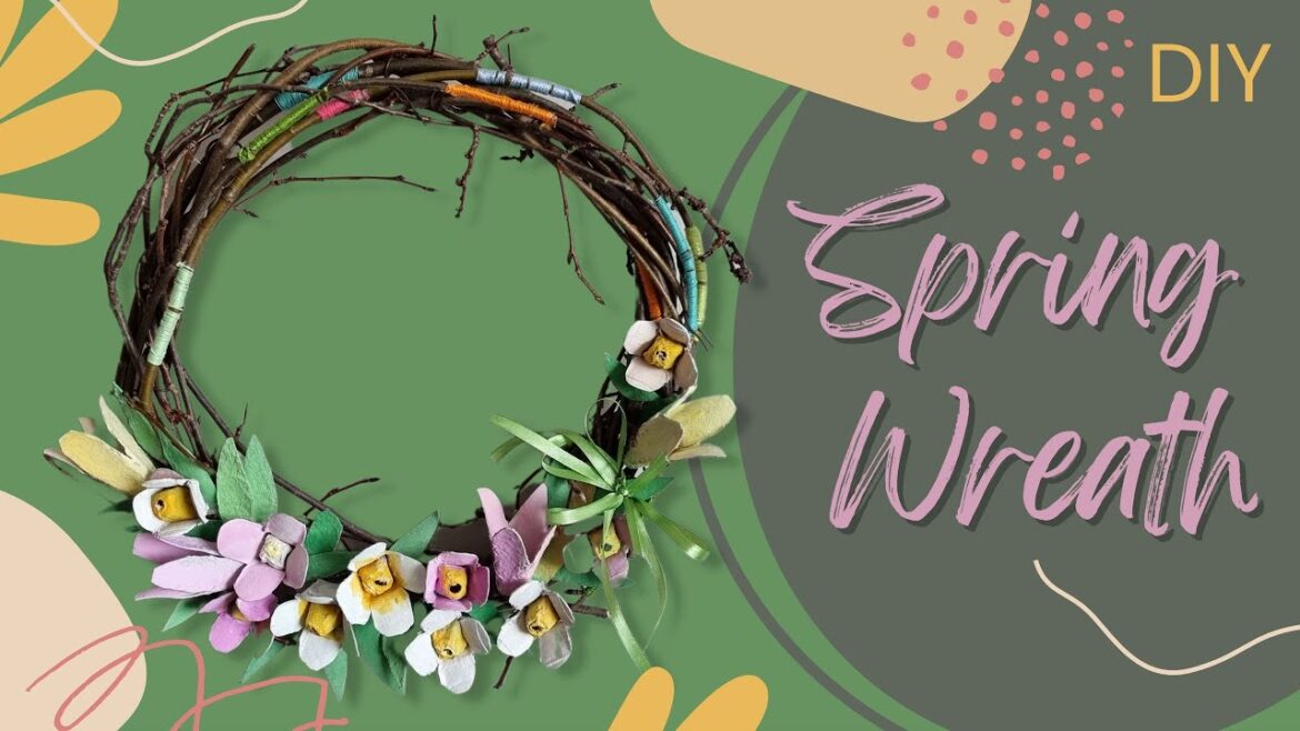 Spring Wreath #springwreath #easteregg #påskkrans #diy #wreath #easterwreath #ideas #homedecor