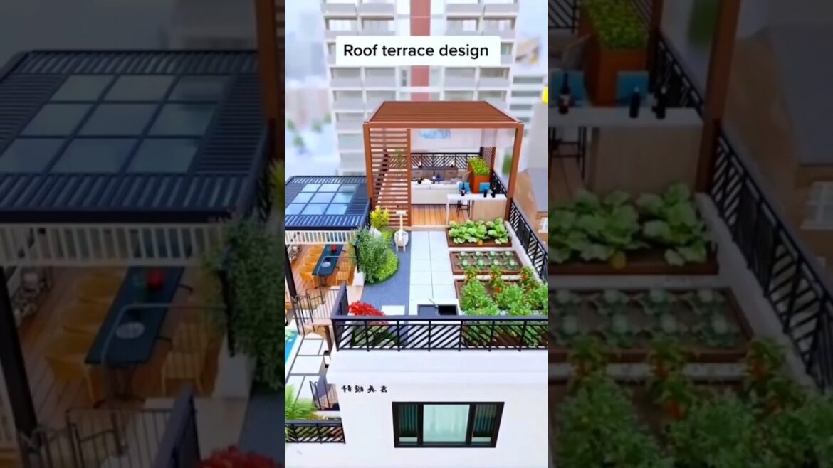 ROOF TOP GARDEN DESIGN #ishaandesigns #roof #design #terracegarden