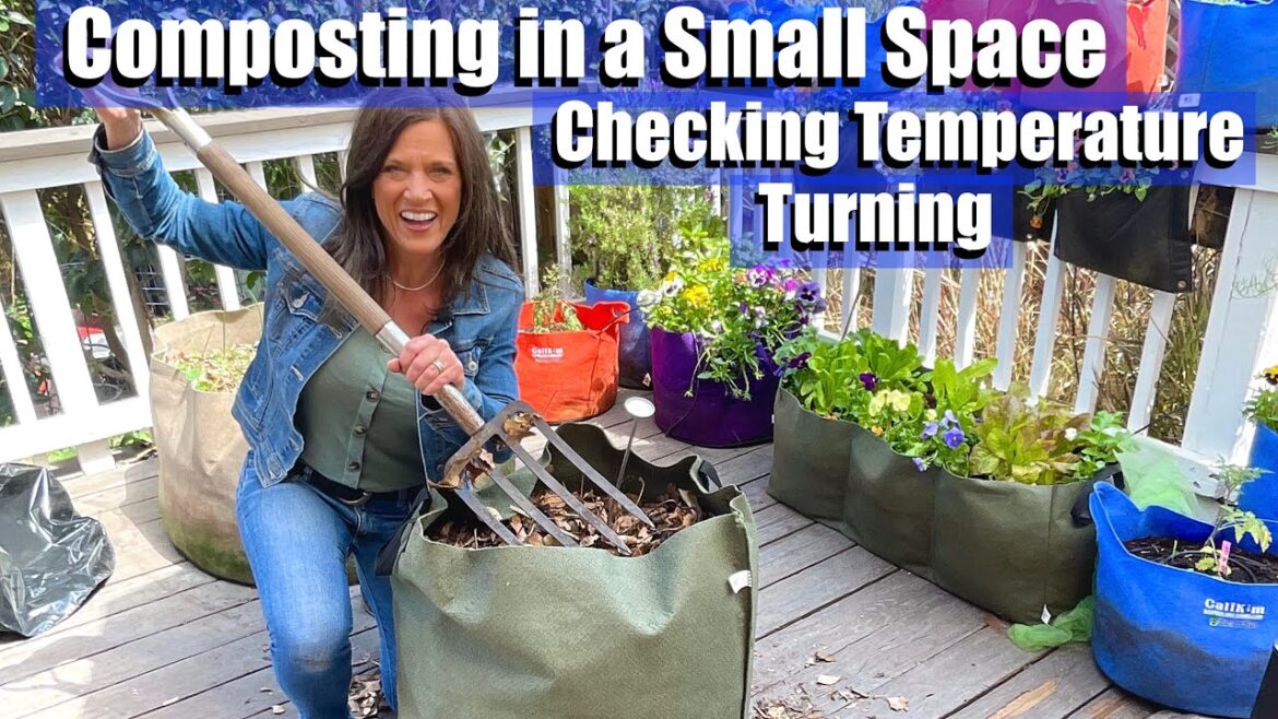 Composting in a Small Space #2 - Checking Temperature and Turning