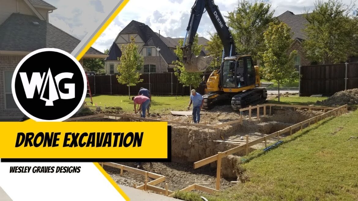 Excavation Pool Drone Dig - Wesley Graves Designs