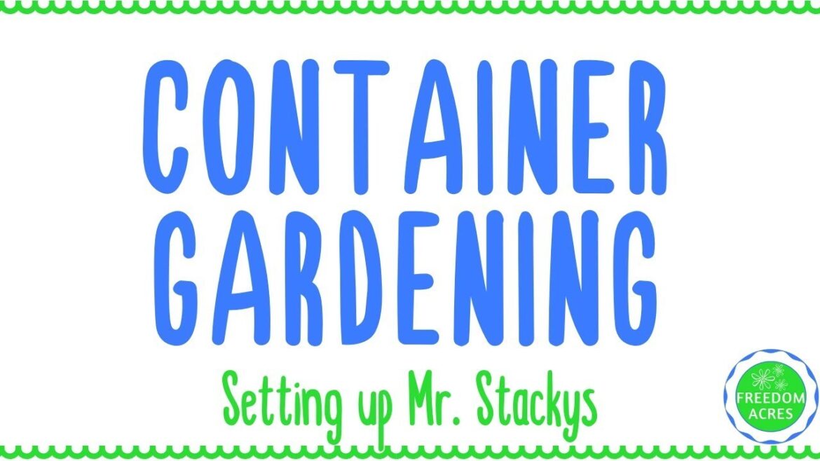 Container Gardening ~Setting Up Mr. Stacky System Container Gardening ~Setting Up Mr. Stacky System