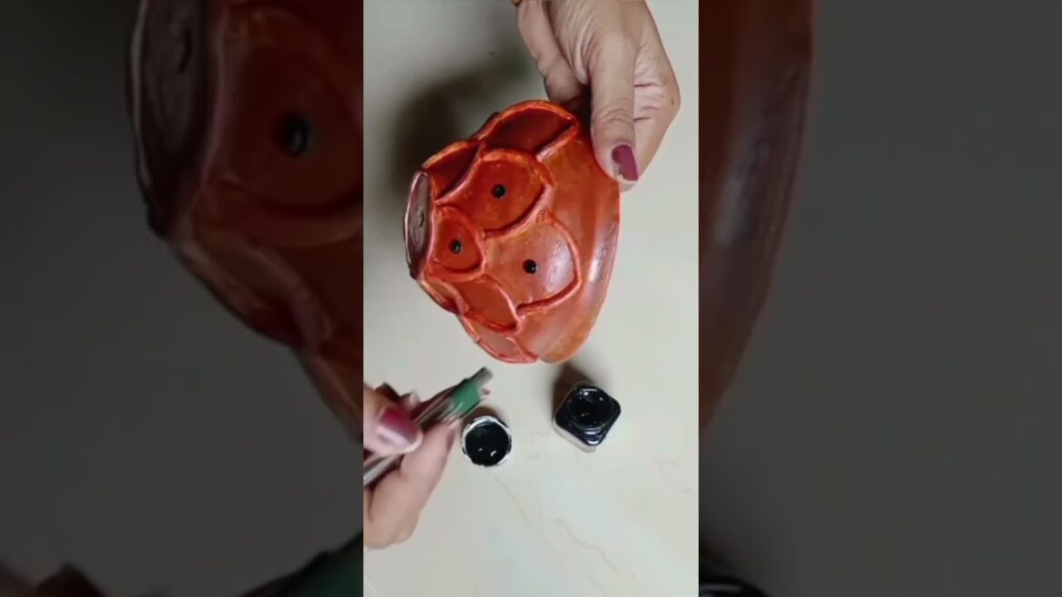 small pot painting||Garden Decor #diyplanter#short #terracottapots #claypot recycle garden design