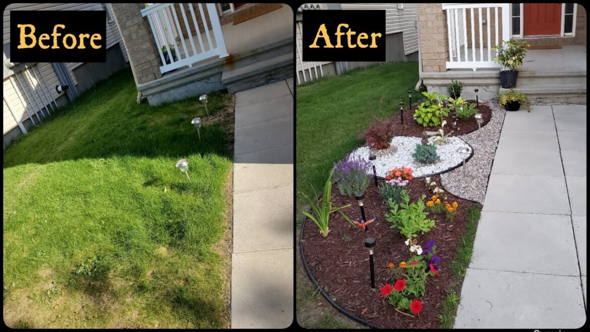 DIY- Landscaping on a budget for a small front yard