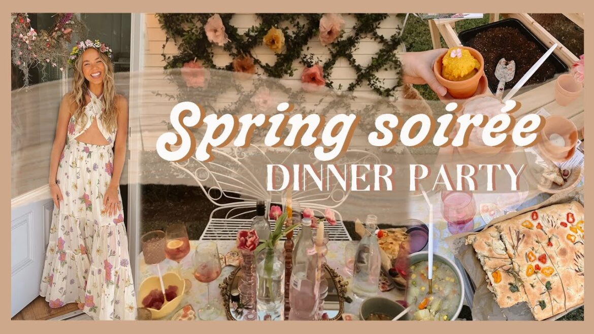 HOST WITH ME | Spring themed dinner party in the garden! 🌸