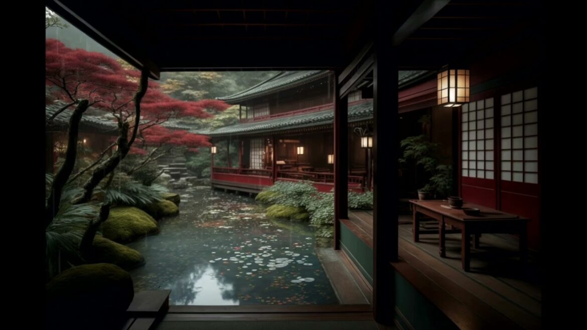 Japanese Garden House Gentle Thunderstorm Ambiance – 8 hrs – Relaxing Rain Sound for Peaceful Sleep Japanese Garden House Gentle Thunderstorm Ambiance - 8 hrs - Relaxing Rain Sound for Peaceful Sleep