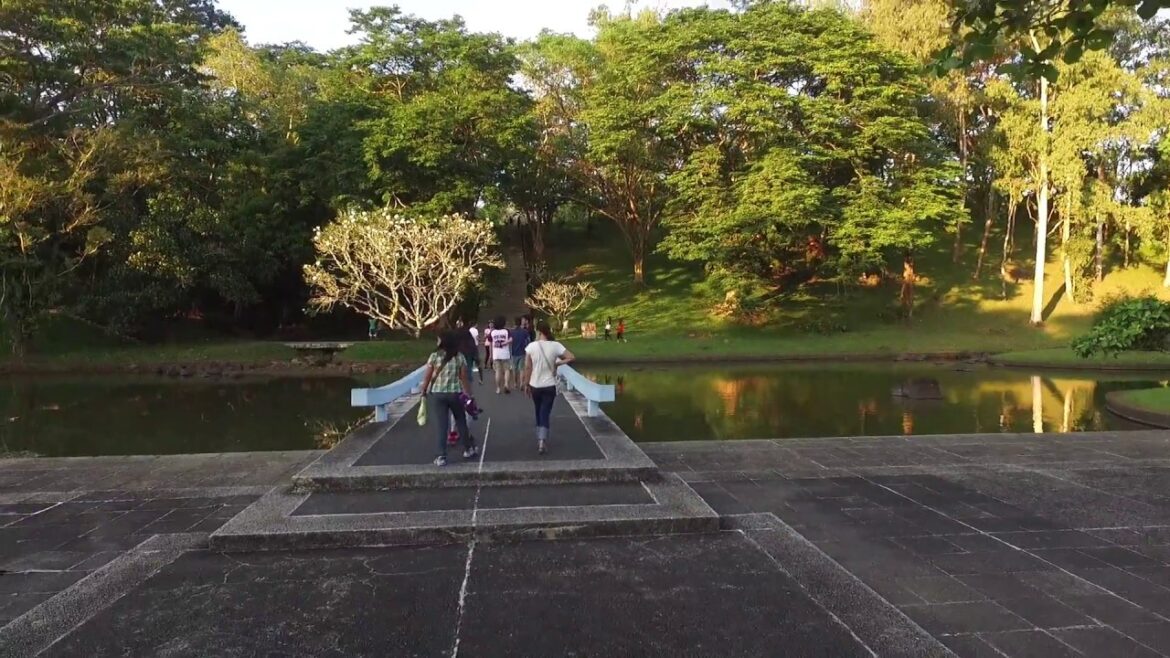 Raw aerial footage: Japanese Garden Cavinti Laguna
