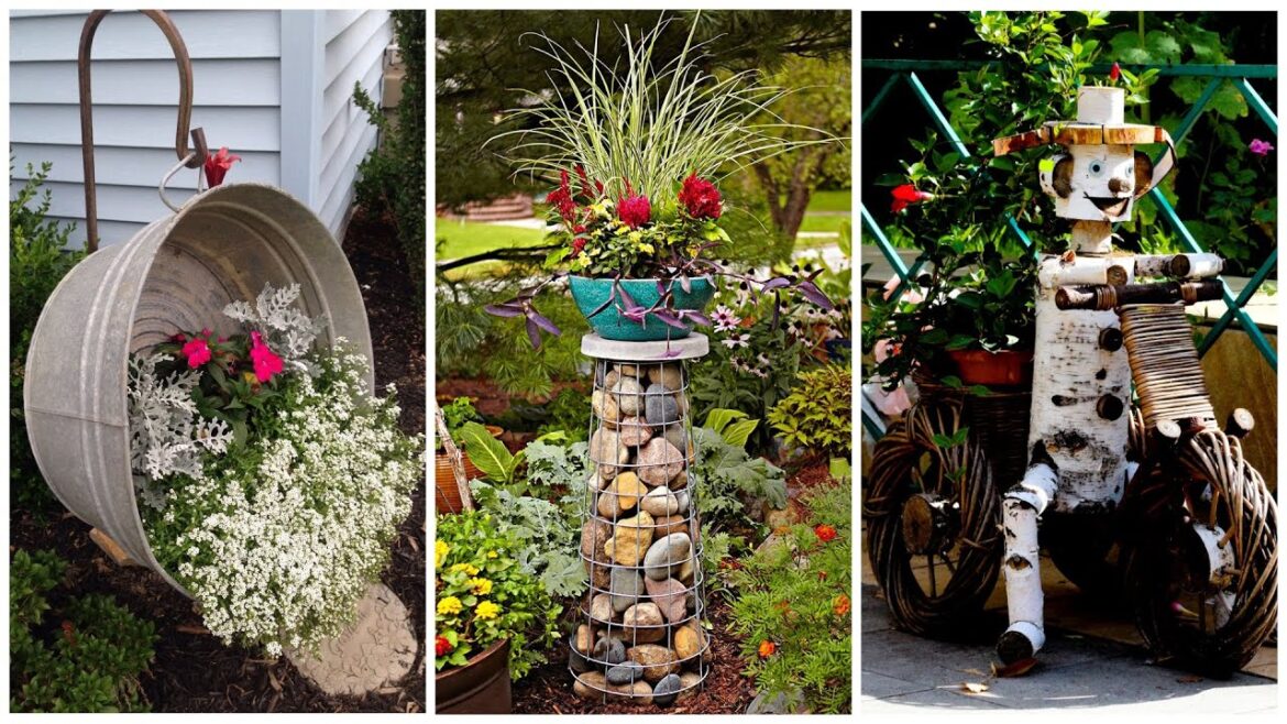 45 amazing garden ideas from old things! Eco-friendly decor!