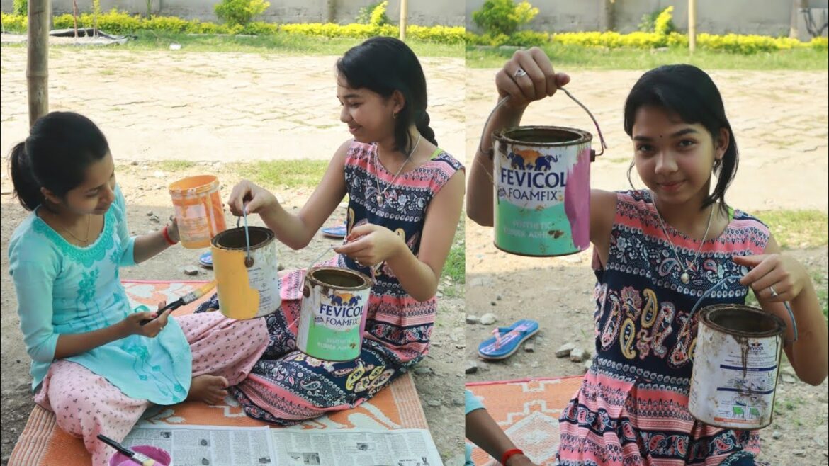 Waste Colour container recycling ideas | Garden decor | Best out of waste #diy #craft