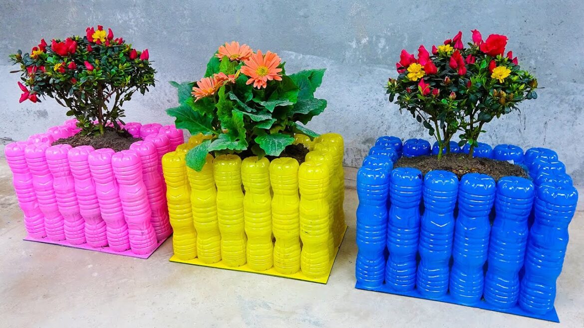 Good Idea | Recycling Plastic Bottles to Make Beautiful Planter Pot For Your Garden Good Idea | Recycling Plastic Bottles to Make Beautiful Planter Pot For Your Garden