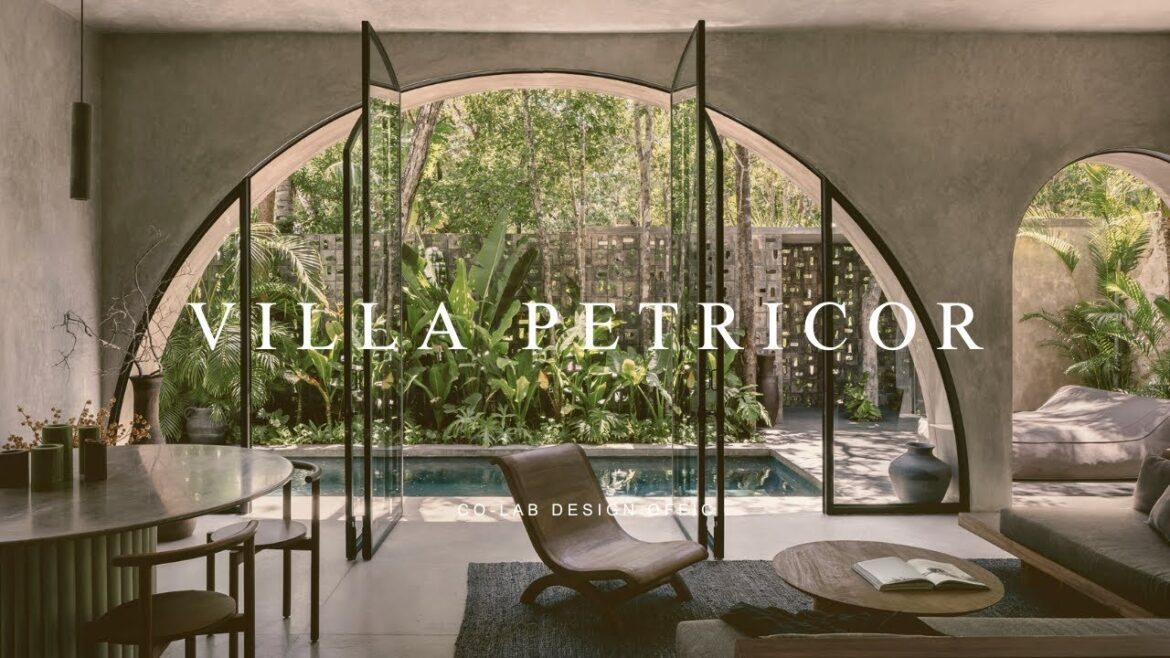 3 Bedroom House Design With Arched Openings And Surrounded By Tropical Garden