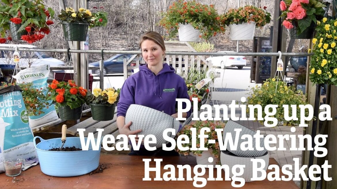 Planting up a Weave Self-Watering Hanging Basket | Gardener’s Supply Planting up a Weave Self-Watering Hanging Basket | Gardener's Supply